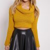 Emma Black Faux Leather Skater Skirt | Skirts concernant Leather Skater Skirt