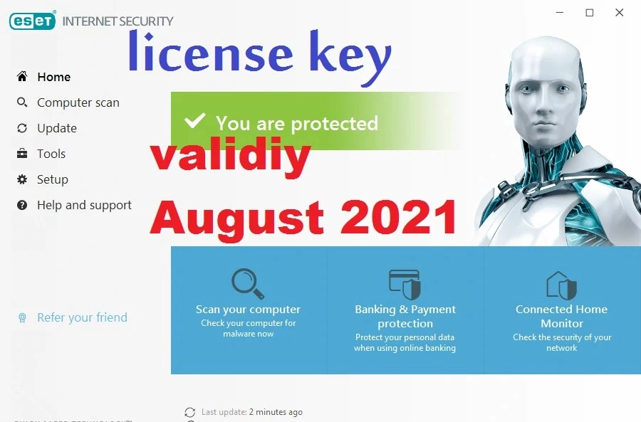 Eset Nod Antivirus License Key Valid From August 2021 tout Eset Nod32 Antivirus License Key 2021