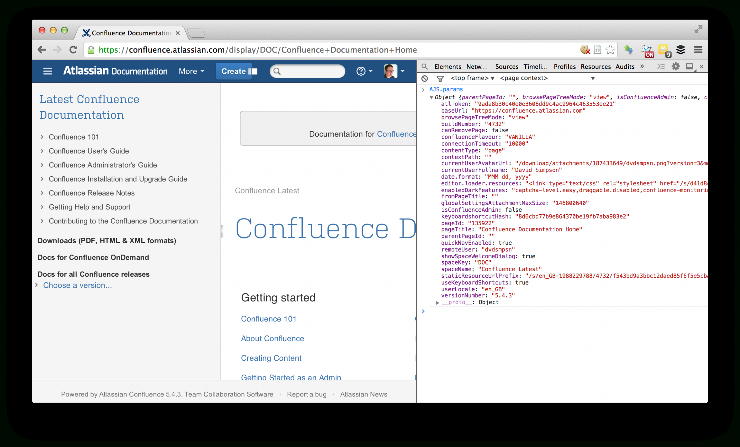 Extending Ajs.params In Atlassian Confluence - David serapportantà Atlassian Confluence