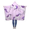 Hatiart Cute Unicorn Wearable Hooded Blanket 50X60 Inches tout Walmart Unicorn Blanket