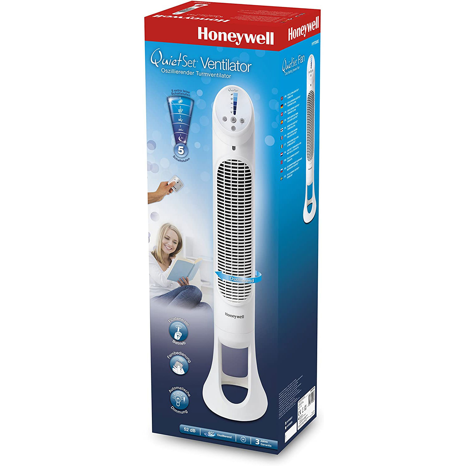 Honeywell Quiet Set Tower Fan With Remote Control - White tout Honeywell Tower Fan With Remote