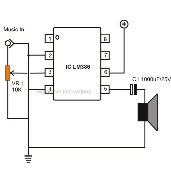 How To Build Small, Simple Audio Amplifiers Using Ic Lm386 avec Video Amplifier Ics