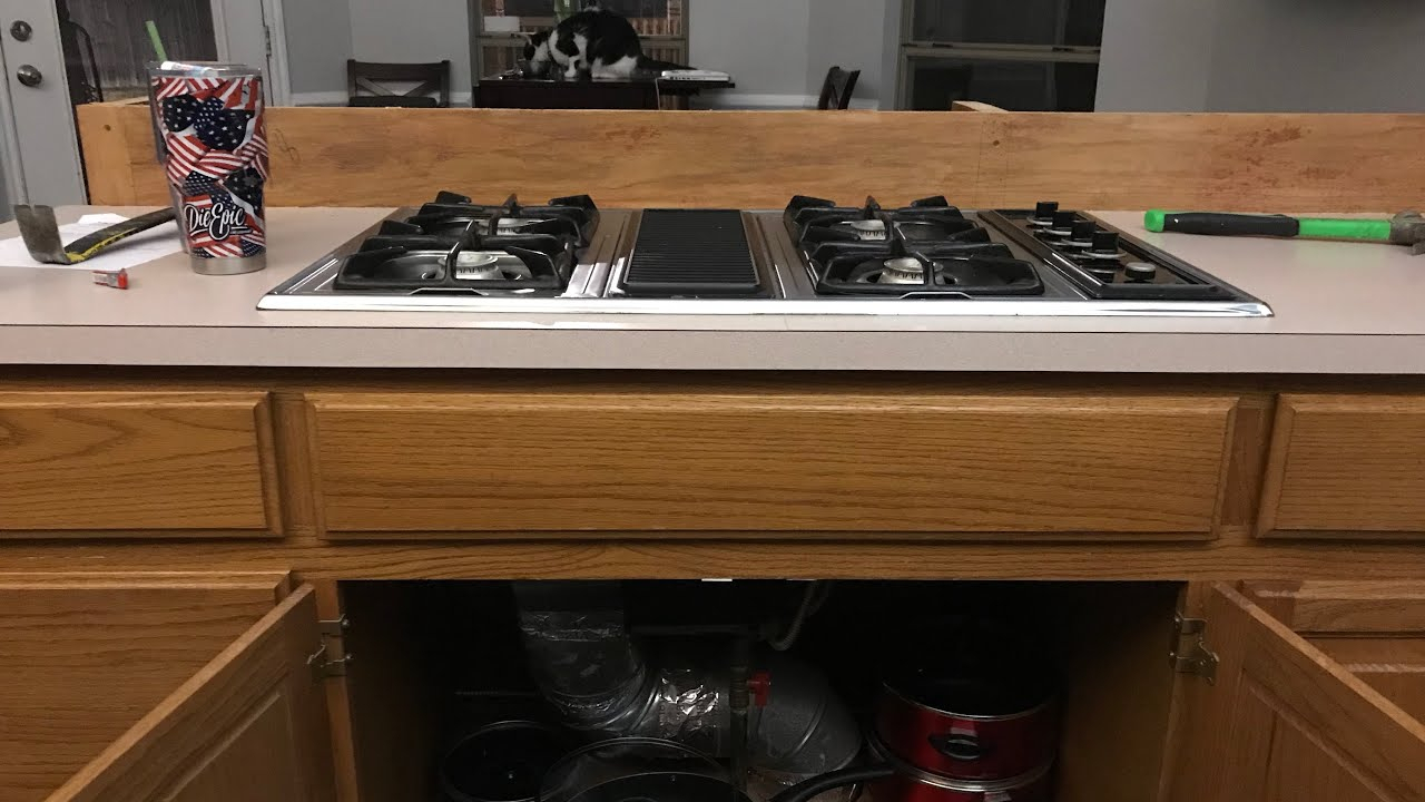 How To Install Gas Cooktop With Downdraft | Tcworks destiné Cooktop Installation