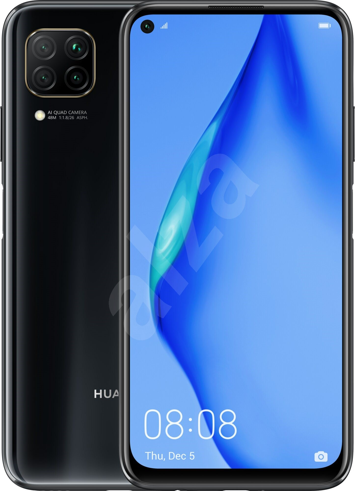 Huawei P40 Lite, Black - Mobile Phone | Alzashop tout Huawei P40 Lite