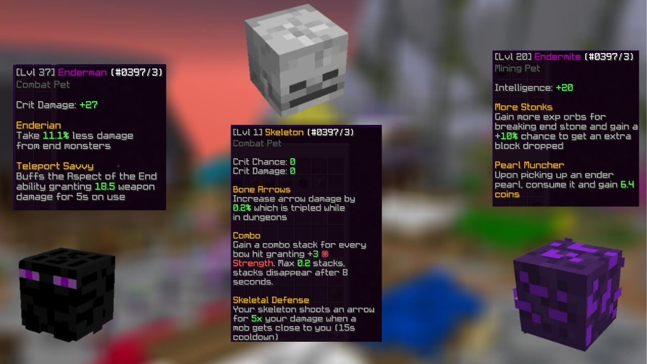 Hypixel Skyblock Ep 12 - Pets Galore | Enderman Pet serapportantà Hypixel Stats