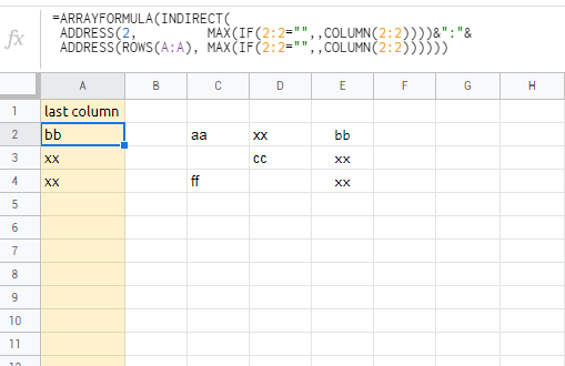 If Statement - Importrange For Last Non-Empty Column intérieur Importrange Not Working