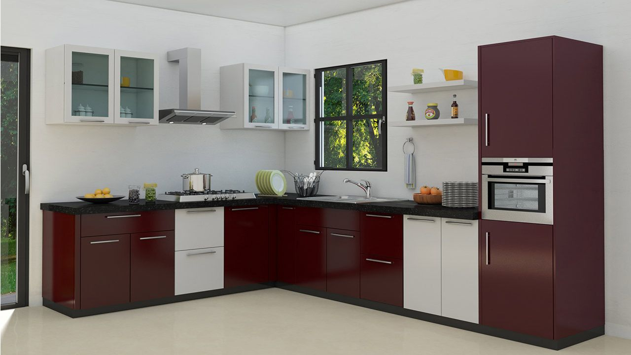 Image Result For L Kitchen With Island | Kitchen Modular dedans Modular Kitchen Colours