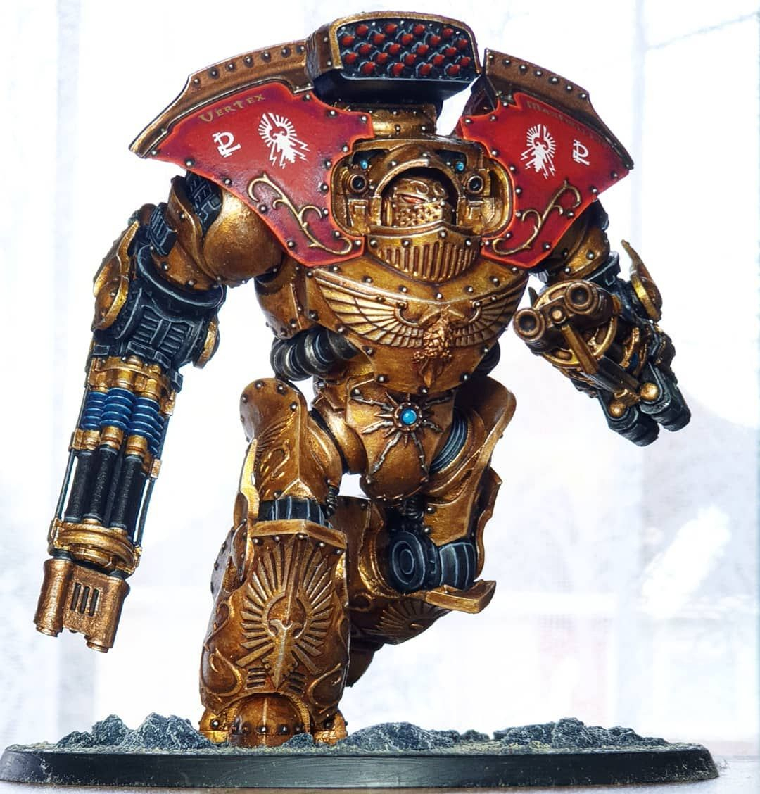 Ive Officially Completed My Adeptus Custodes Telemon Heavy encequiconcerne Warhammer 40K Dreadnought Art