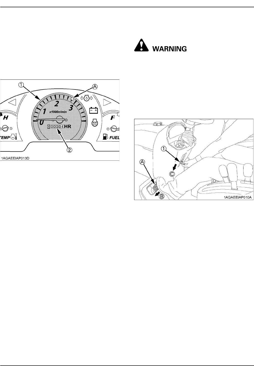 Kubota B2301/B2601 Operators Manual Download - B Hourmeter concernant How To Remove Pto Shaft From Kubota Tractor