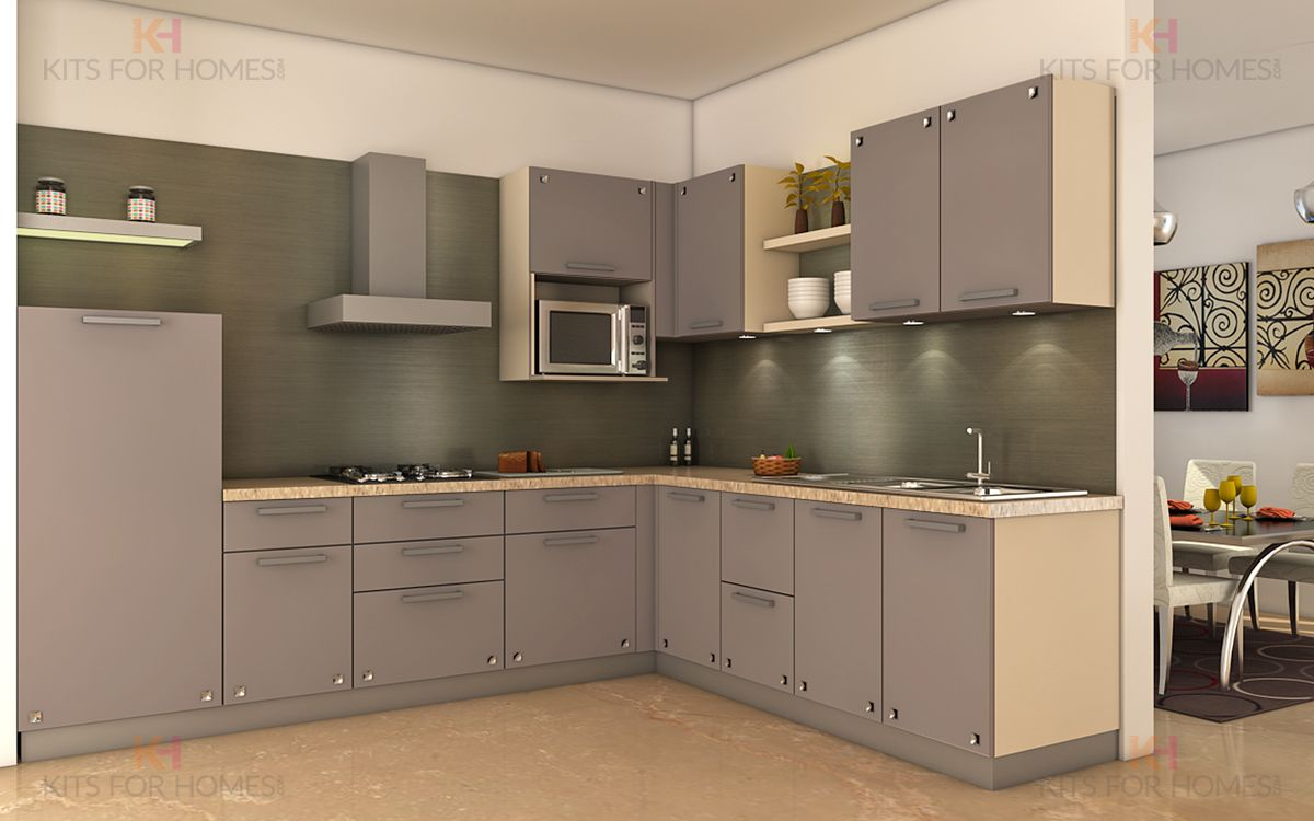 L Shaped Kitchen | Kitchen Designs Layout, Kitchen Layout serapportantà Modular Kitchen Colours