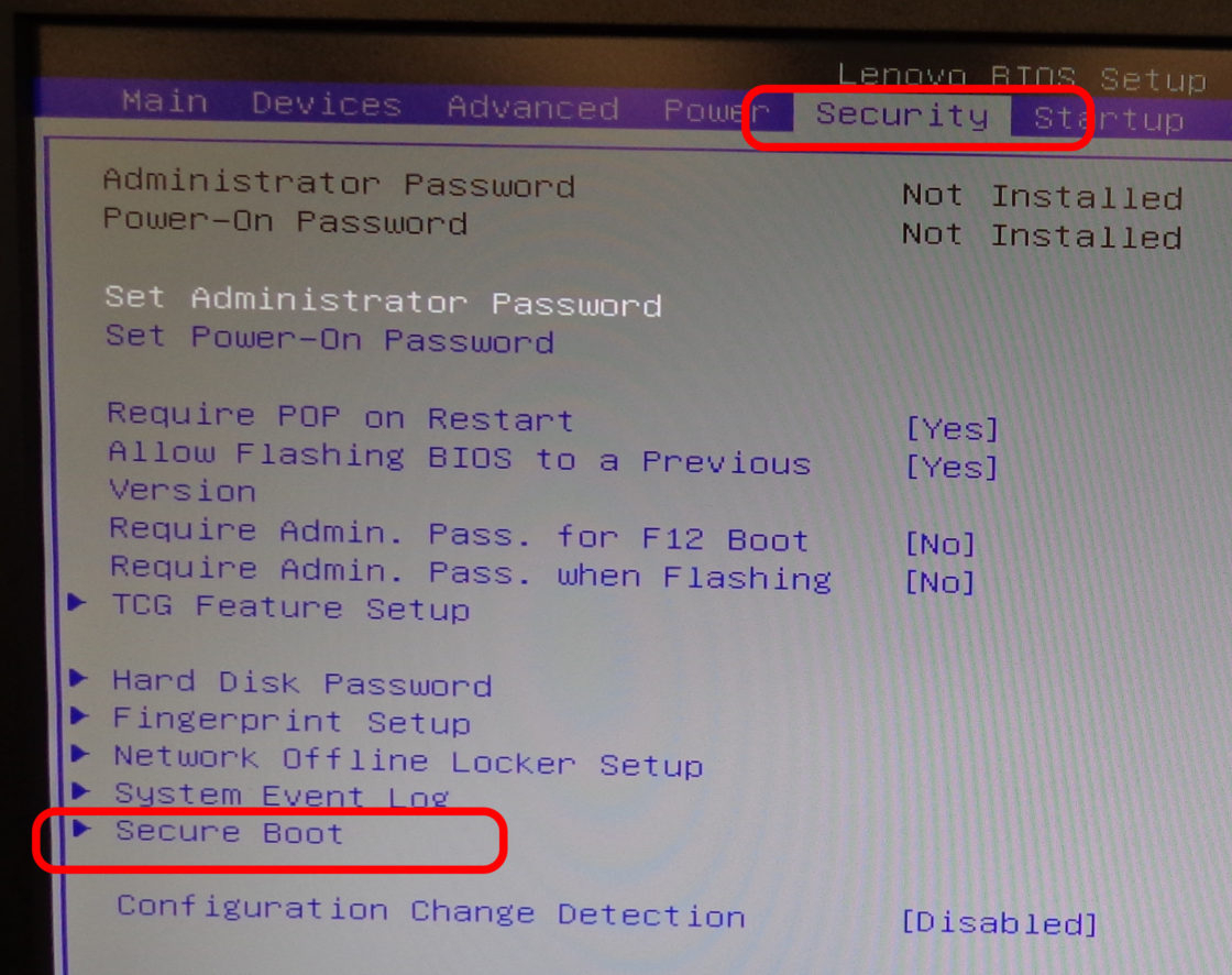 Lenovo Bios - Security Tab - Secure Boot Sub Menu | Kris serapportantà Lenovo Boot Menu