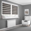 Made To Measure Day And Night Roller Blinds In Steel Grey tout Grey Roller Blinds