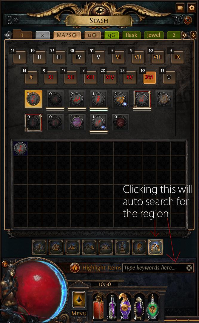 Map Tab Qol Suggestion. Now Featuring New Regional Icons destiné Awakened Poe Trade