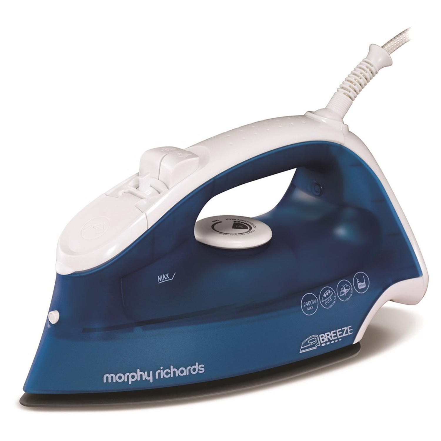 Morphy Richards Breeze Ceramaic Soleplate Iron, Blue | Leeke tout Morphy Richards Steam Iron