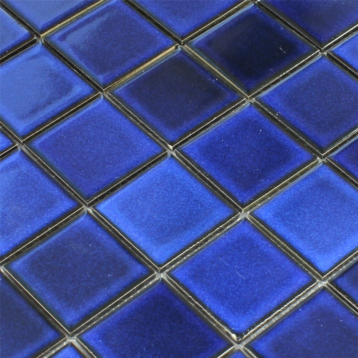 Mosaic Tiles Ceramicmirror Blue Uni tout Mosaic Tile Flooring