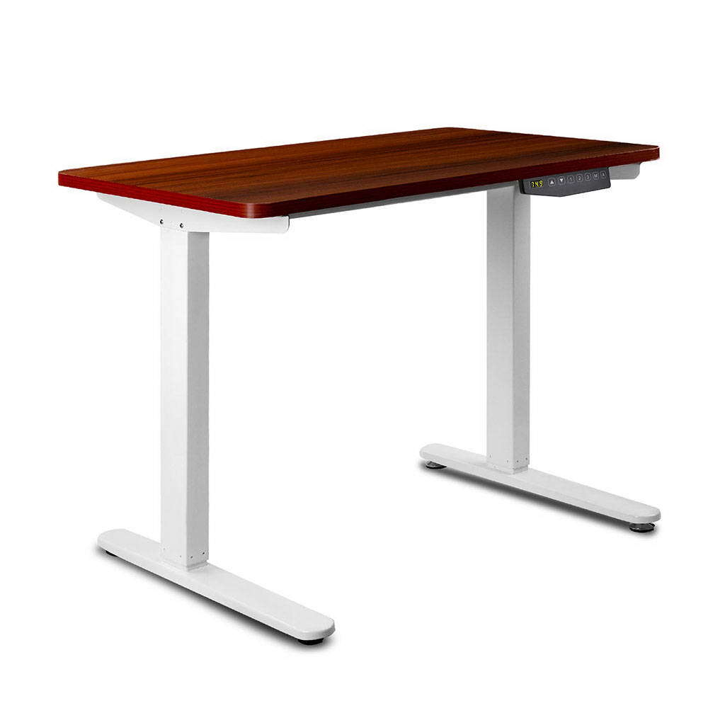 Motorised Height Adjustable Standing Desk - Walnut destiné Height Adjustable Desk India