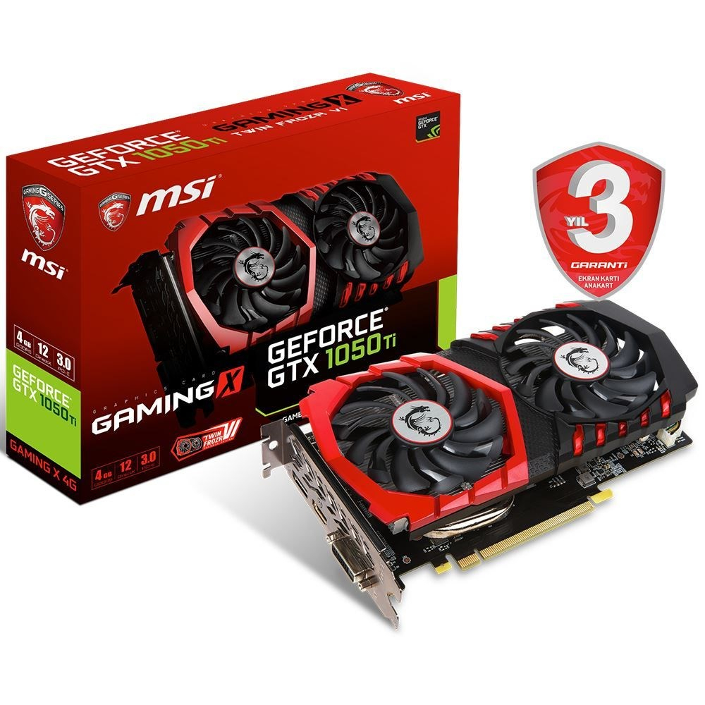 Msi Geforce Gtx 1050 Ti Gaming X 4G 4Gb Gddr 5 128 Bit concernant 1050 Ti Ekran Kartı