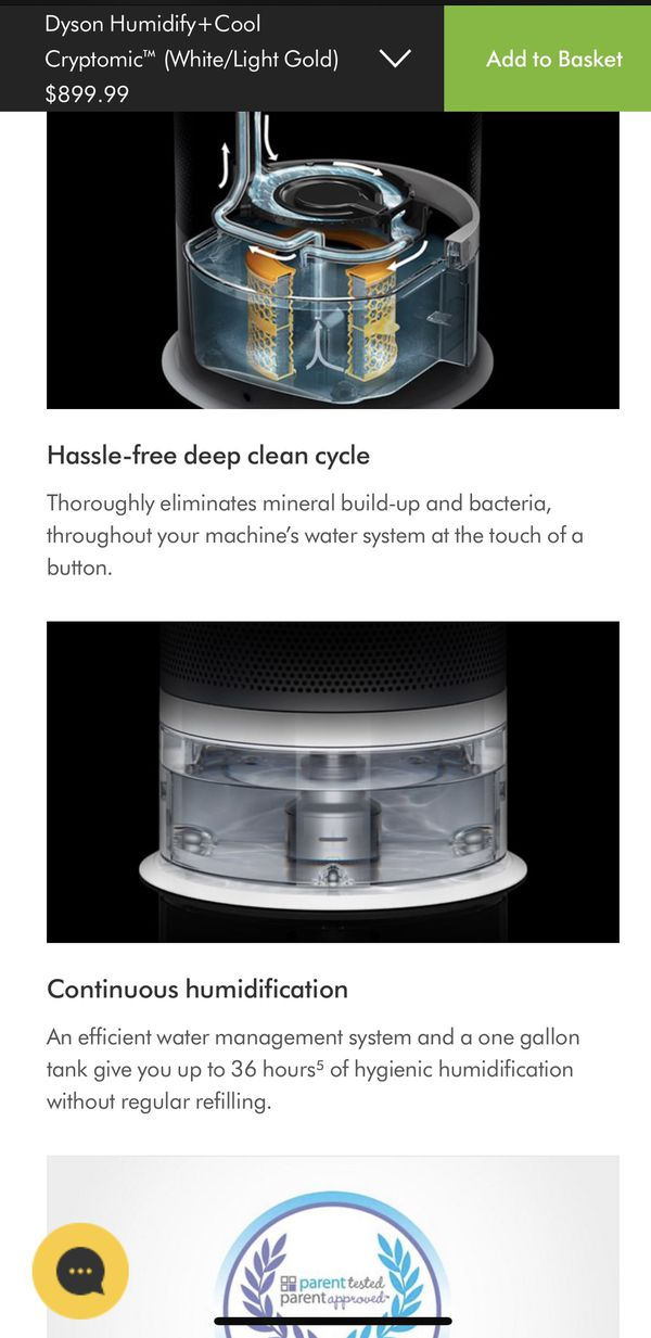 &amp;quot;Newest, Most Powerful Cryptomic Pure Humidifier!!&amp;quot; Dyson avec Dyson Pure Humidify Cool Humidifier White