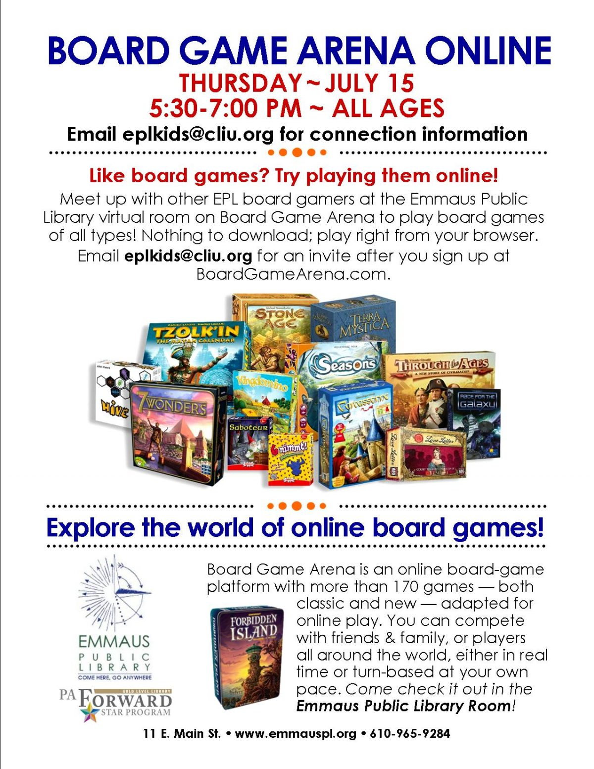 Online: Board Game Arena - Emmaus Public Library concernant Boardgamearena