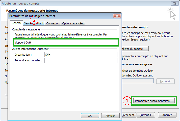 Ovh Email: Configuration On Outlook 2007- Ovh concernant Ovh Webmail