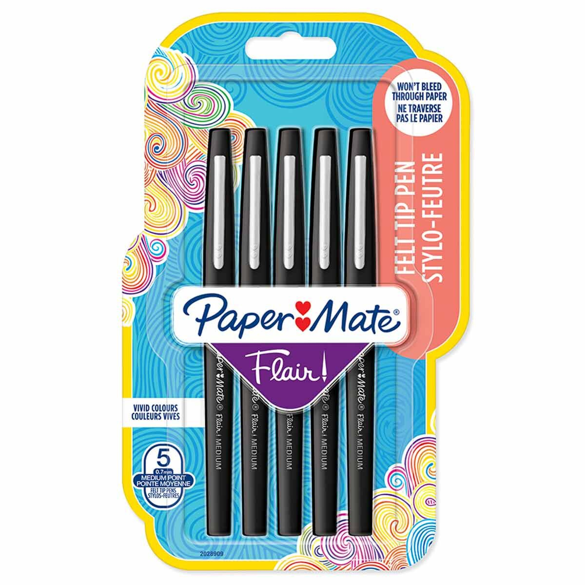 Paper Mate Flair Fibre Tip Pen Pack Of 5 encequiconcerne Paper Mate Flair Pens