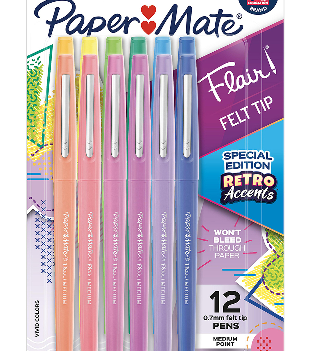 Paper Mate Flair Pens 12Ct Retro | Joann tout Paper Mate Flair Pens