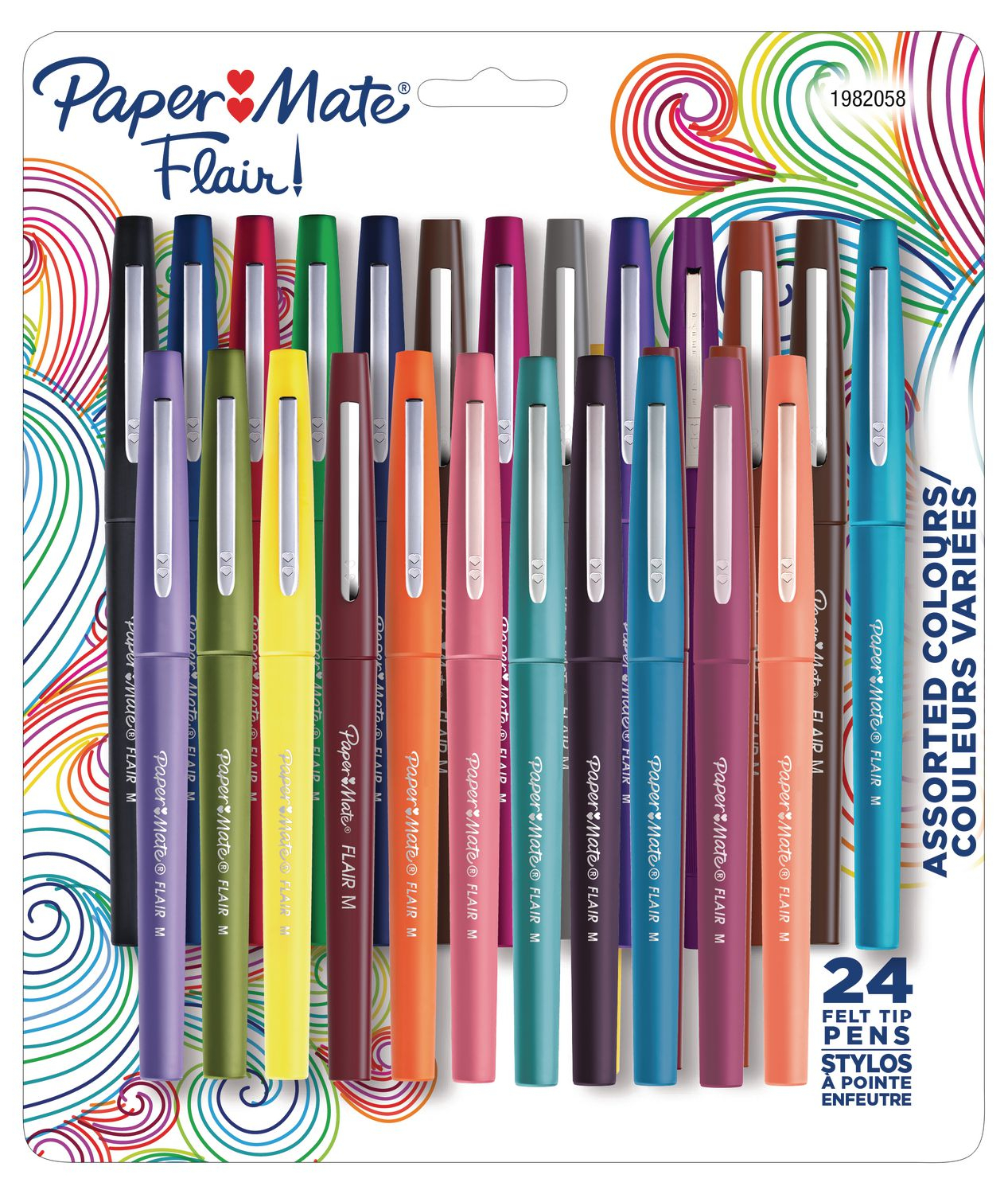 Papermate Paper Mate Flair Felt Assorted Colors Medium concernant Paper Mate Flair Pens