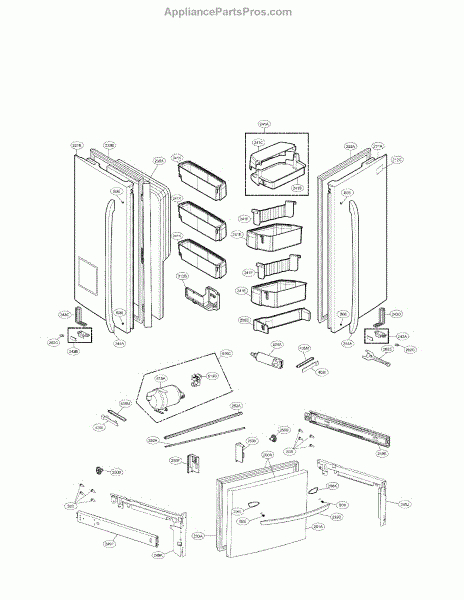 Parts For Lg Lfx33975St / 01: Door Parts à Lg Refrigerator Parts