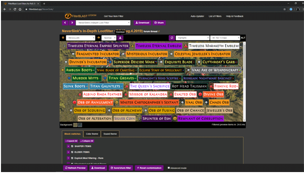Poe Loot Filter 3.7 Guide - Progametalk pour Poe Filterblade