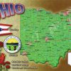 Postcard Exchange: Usa - Ohio State Map dedans Osu Maps