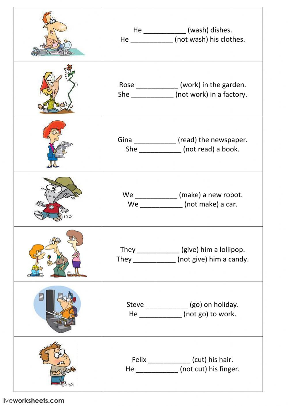 Present Simple Interactive And Downloadable Worksheet. You concernant Present Simple Exercises
