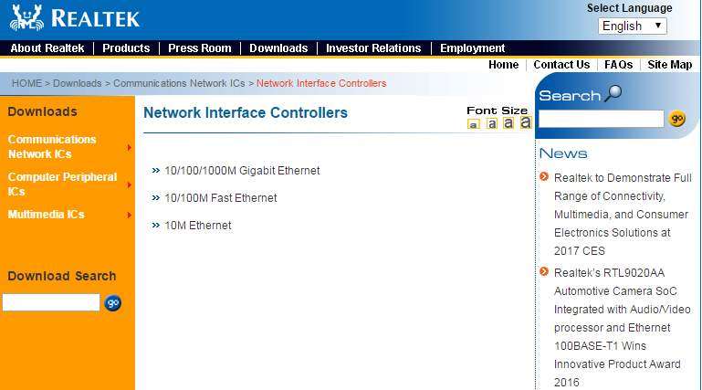 Realtek Pcie Fe Family Controller Drivers Windows 10 intérieur Realtek Pcie Gbe Family Controller