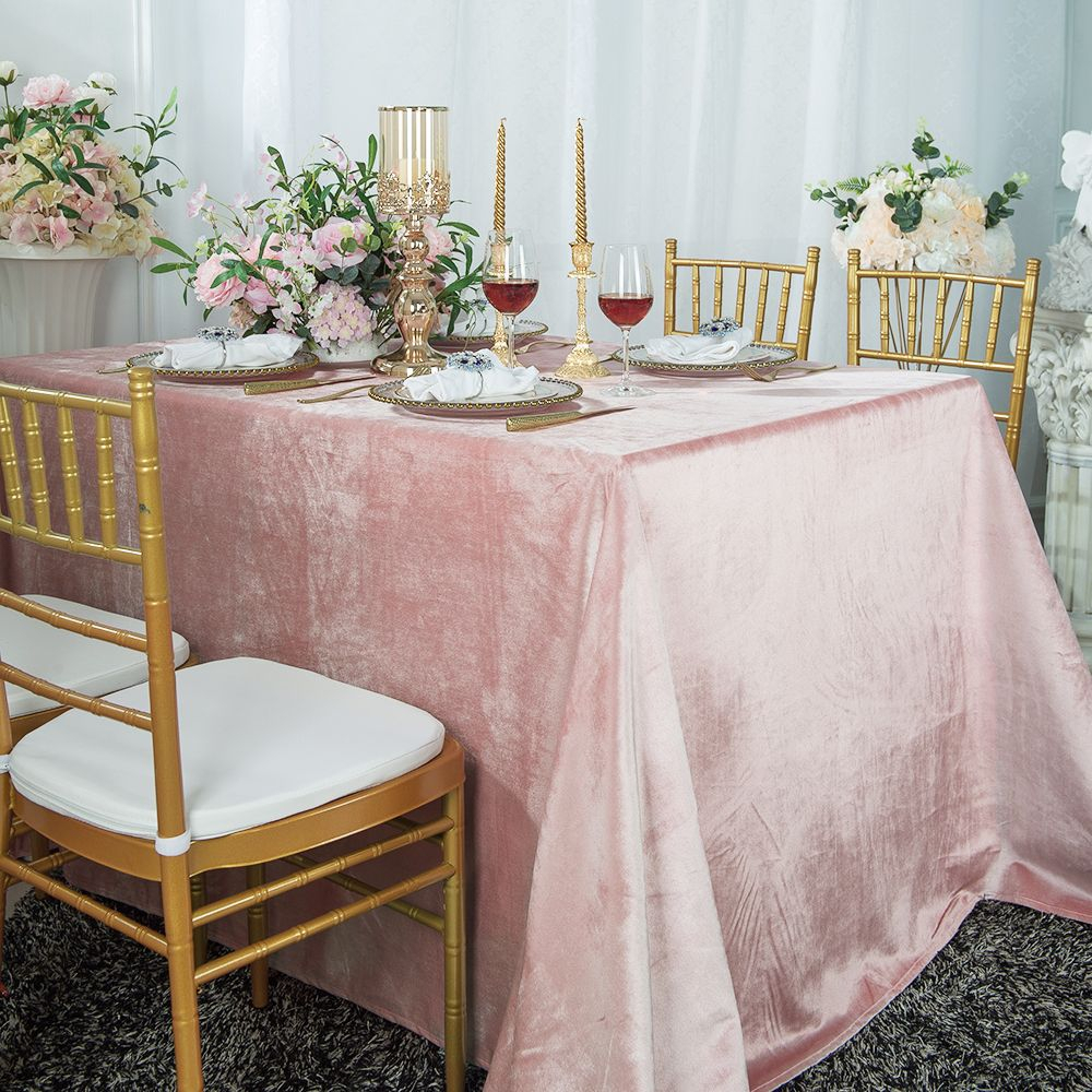 Rectangular Velvet Tablecloth, Table Covers, Table Linens pour Rectangle Tablecloth