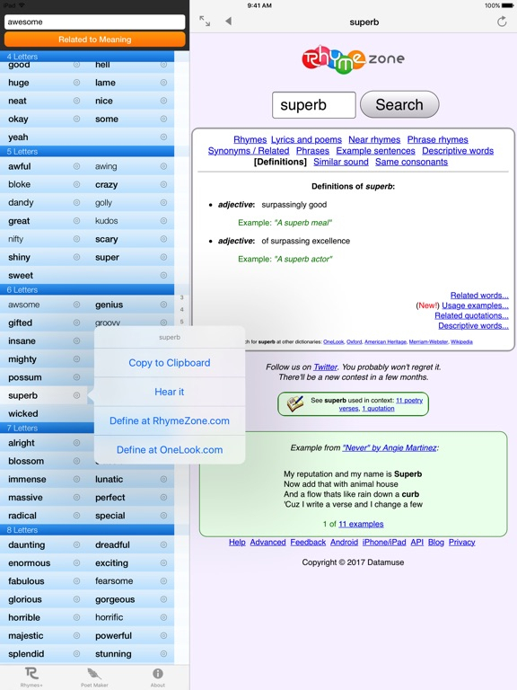 Rhymezone - App Voor Iphone, Ipad En Ipod Touch - Appwereld concernant Rhymezone