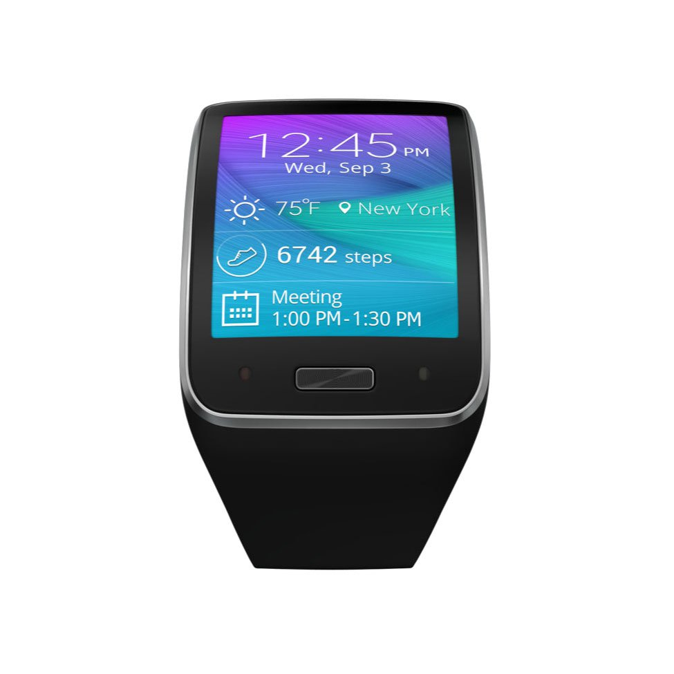 Samsung Galaxy Gear S Curved Smart Watch Charcoal Black intérieur Verizon Samsung Watch