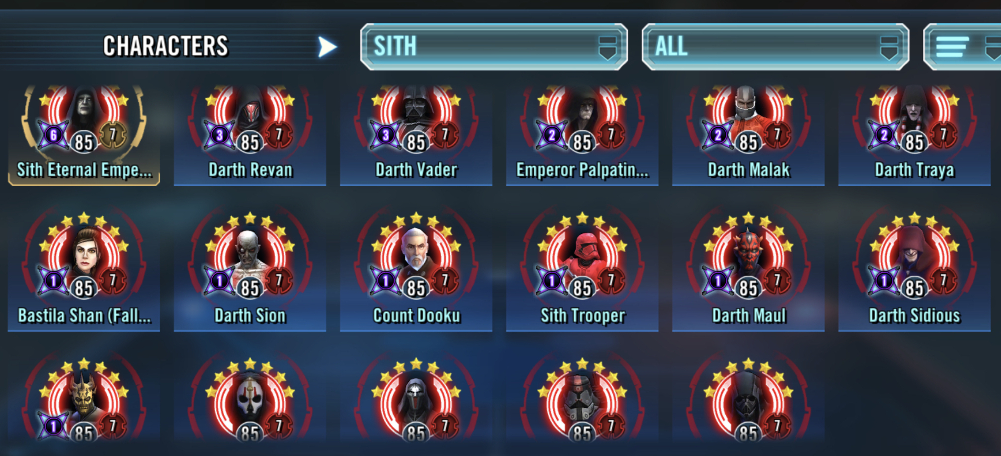 Sith Or Jedi In Swgoh — Star Wars Galaxy Of Heroes Forums à Swgoh