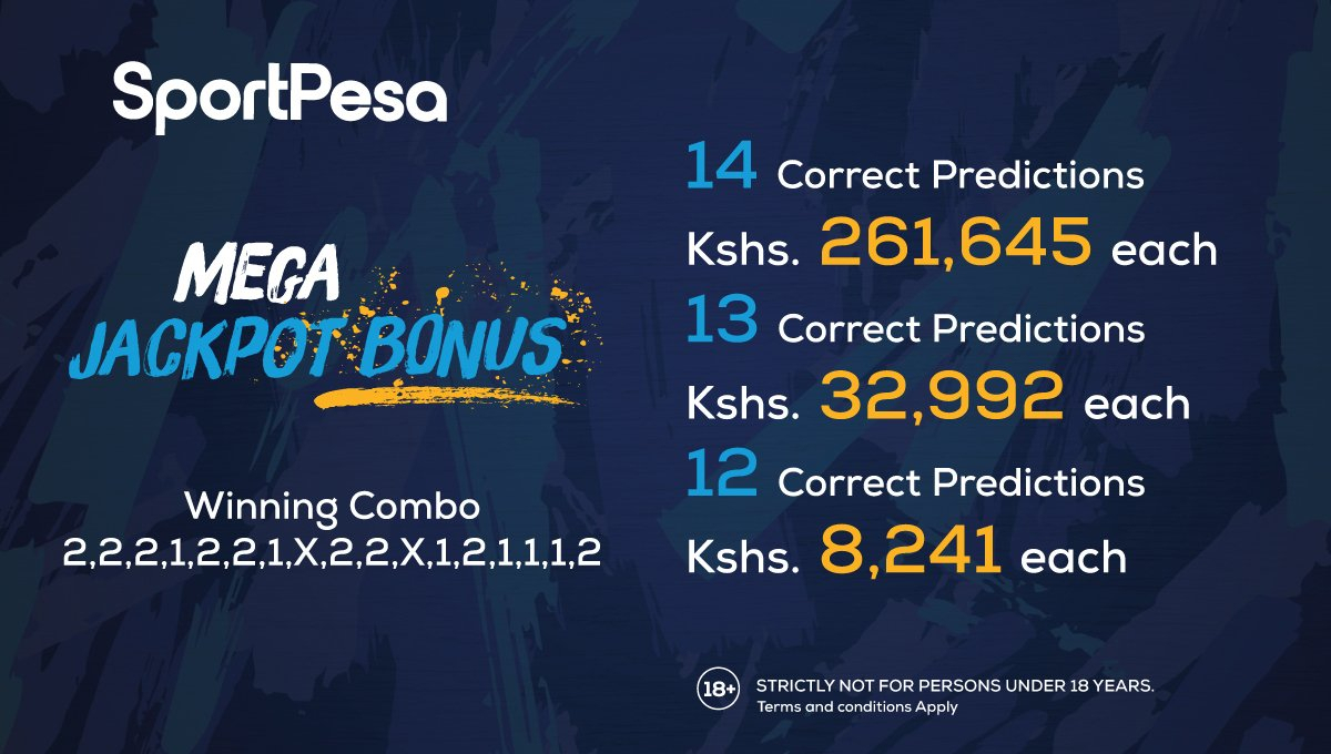 Sportpesa Mega Jackpot Winners, Results And Bonuses For encequiconcerne Sportpesa Jackpot Tips