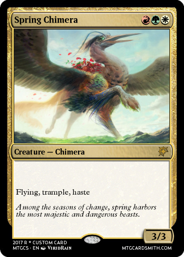 Spring Chimera By Mercifulneptune | Mtg Cardsmith tout Chimera Mtg