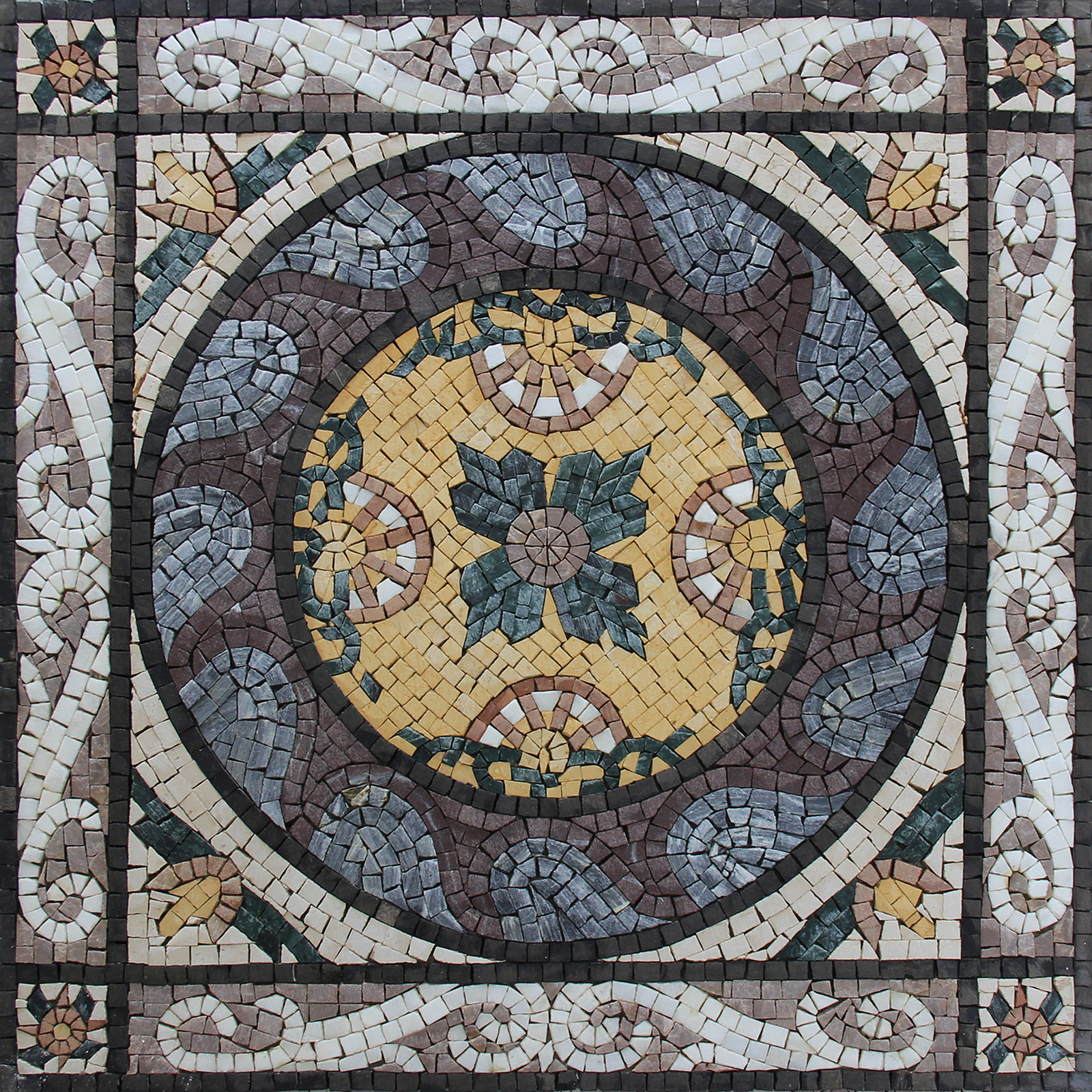 Square Floor Tile Greco Roman Mosaic | Mosaic Marble à Mosaic Tile Floor