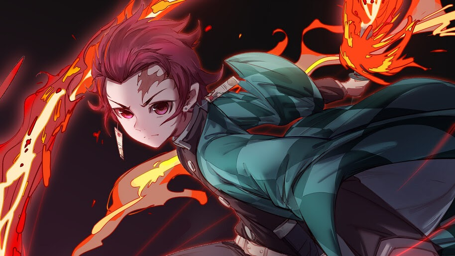 Tanjiro Kamado, Flame, Kimetsu No Yaiba, 4K, #3.862 Wallpaper intérieur Tanjiro Kamado Hd Wallpaper