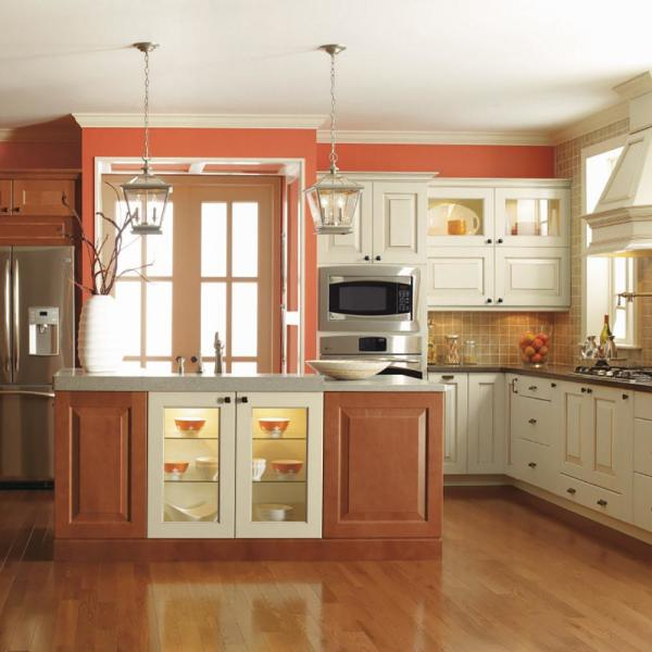 Thomasville Nouveau Custom Kitchen Cabinets Shown In pour Home Depot Kitchen Cabinets