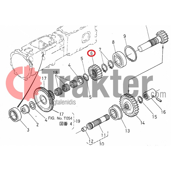 Trakter - Gear 18 Teeth 2Nd Shaft Pto Original Kubota destiné How To Remove Pto Shaft From Kubota Tractor