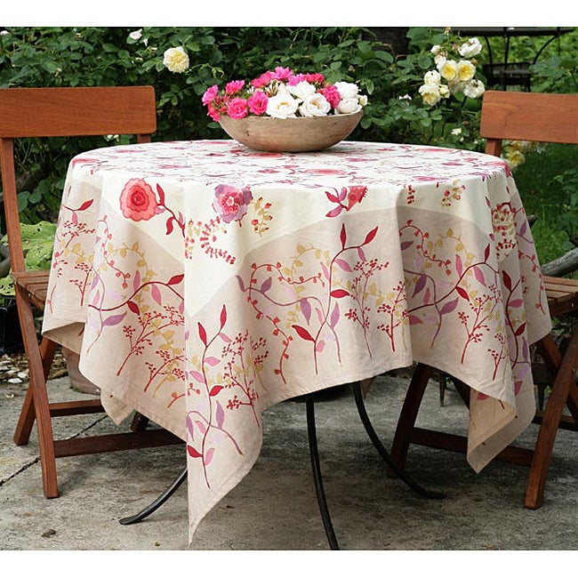 Treetop Scarlet 90-Inch Square Tablecloth - Free Shipping tout Rectangle Tablecloth