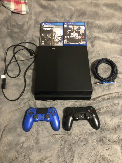 Used Ps4 Sony Playstation 4 500Gb Jet Black Console Cuh dedans Refurbished Ps4