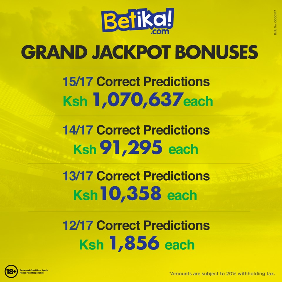 100% Accurate Betika Midweek Jackpot Predictions 2Nd intérieur Today Jackpot Prediction