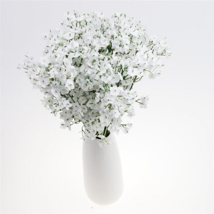 2019 White Fake Silk Artificial Gypsophila Flower Bouquet avec Artificial Gypsophila