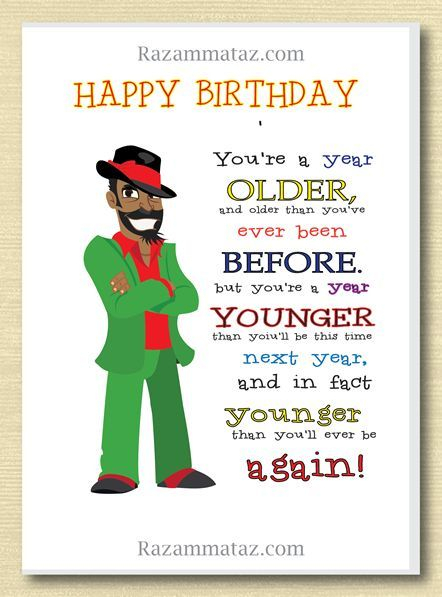 African American Male Birthday Card F | Birthday Wishes intérieur Funny Birthday Cards For Men