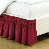 Amazon: Wrap Around Style Burgundy Ruffled Solid Bed pour Wrap Around Bed Skirt