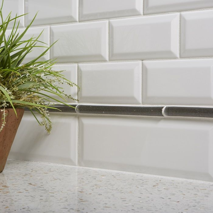 Bevel Subway Ceramic Tiles | Arizona Tile | White Subway tout Arizona Tile Kitchen Backsplash