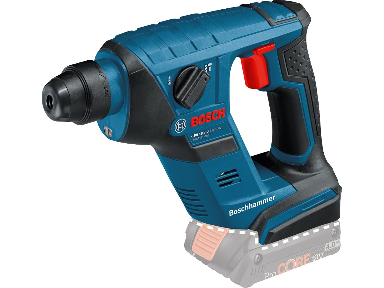 Bosch Gbh18Vlicpn 18V Compact Li-Ion Sds Rotary Hammer concernant Bosch Hammer Drill